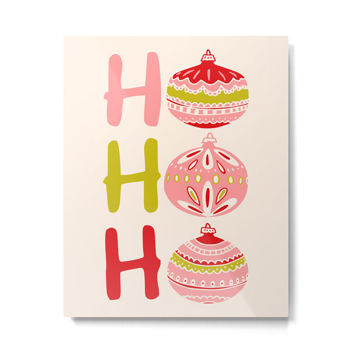 HoHoHo Cheerful little Christmas Illustration Metal Print Gallery Image 1