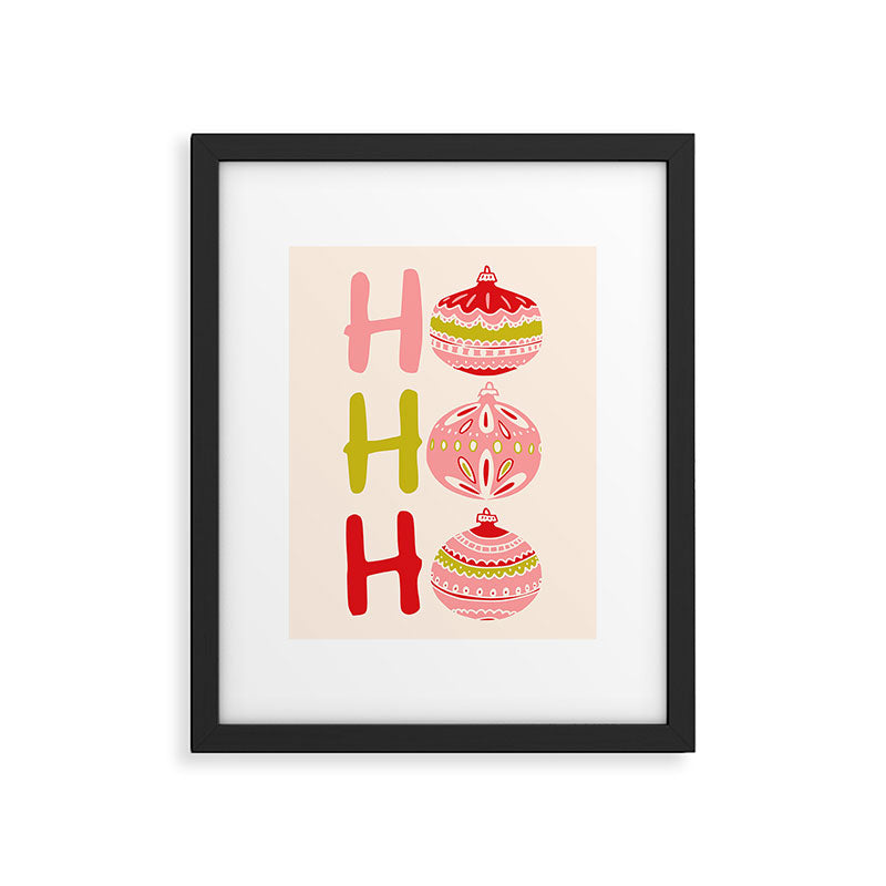 HoHoHo Cheerful little Christmas Illustration Framed Art Print Gallery Image 6