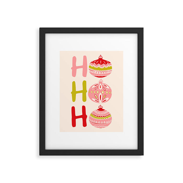HoHoHo Cheerful little Christmas Illustration Framed Art Print Gallery Image 1