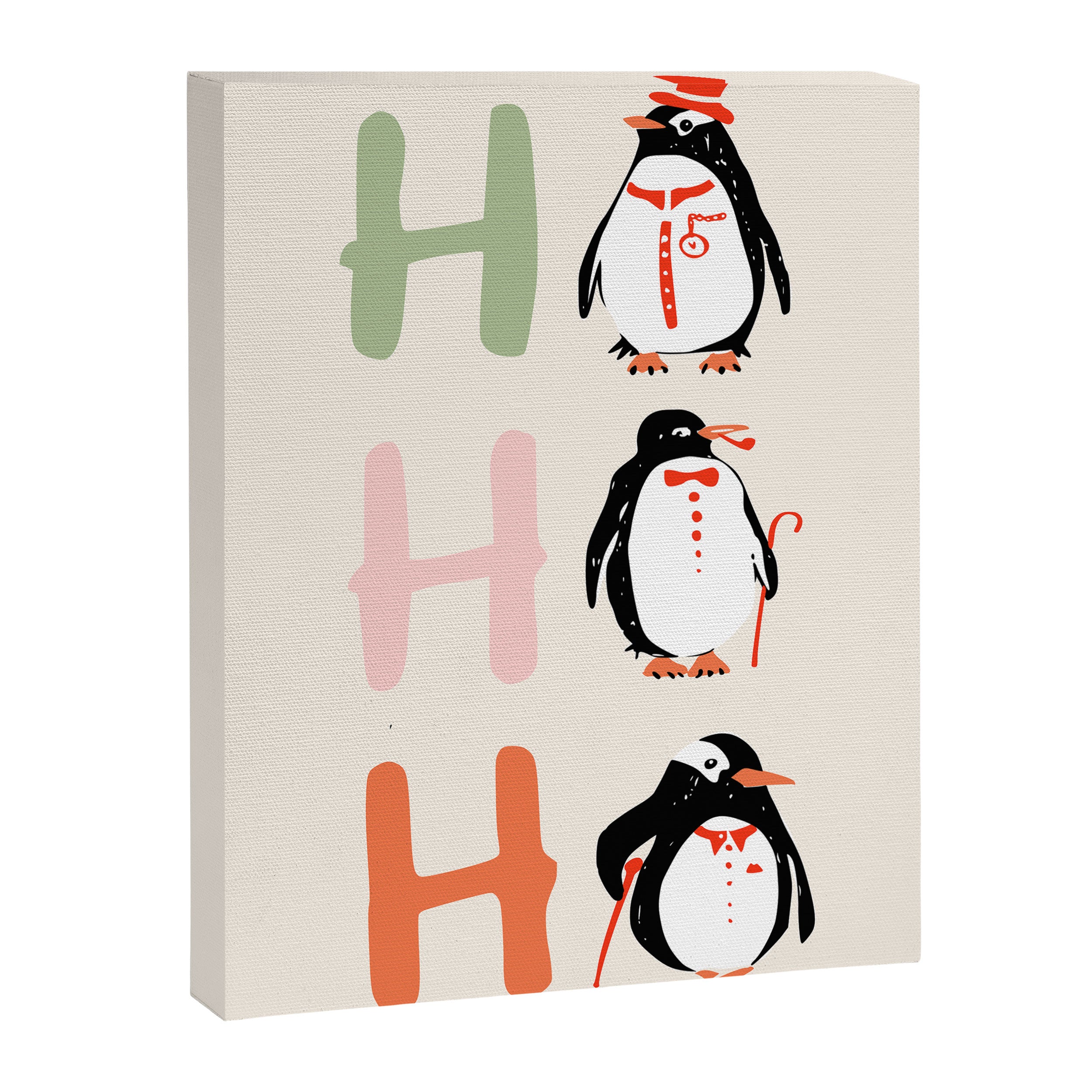 HoHoHo Festive Penguins Canvas Print Gallery Image 6
