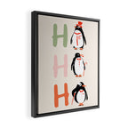 HoHoHo Festive Penguins Framed Canvas Print Gallery Image 2
