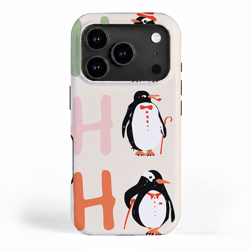 HoHoHo Festive Penguins iPhone Case Gallery Image 1