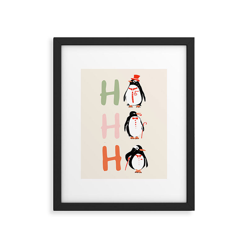 HoHoHo Festive Penguins Framed Art Print Gallery Image 5