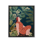 Inhale green  - jungle night at home Framed Canvas Print Gallery Image 6