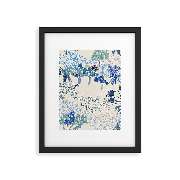 Italian landscape blue Framed Art Print Gallery Image 1
