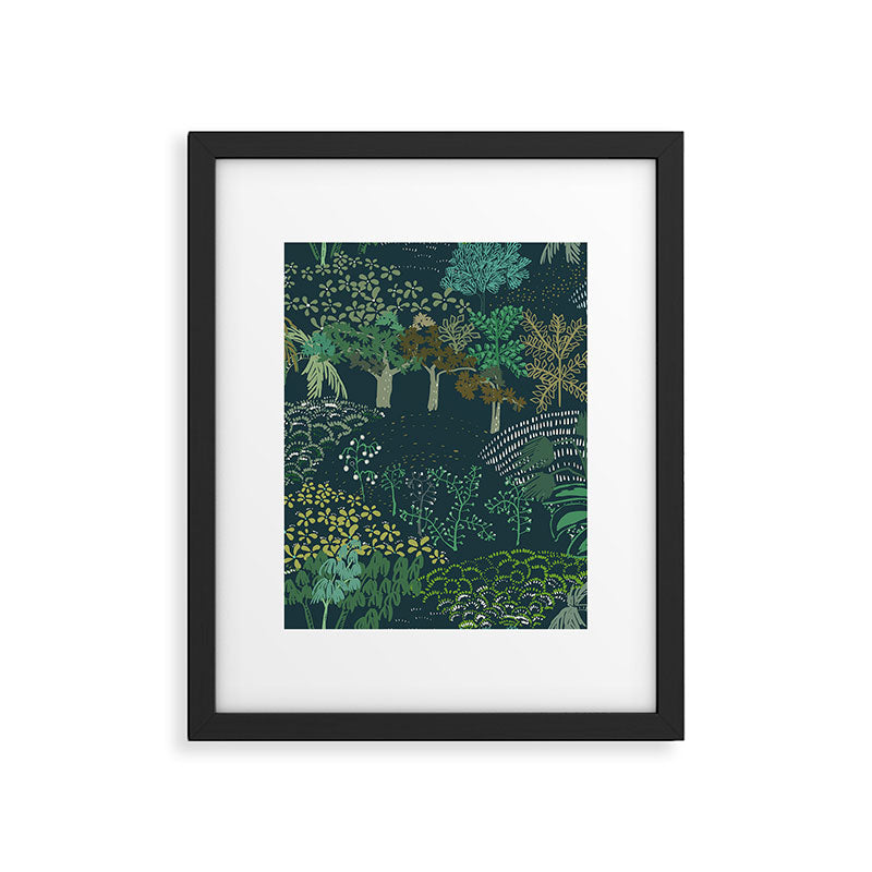 Italian landscape dark green Framed Art Print Gallery Image 4