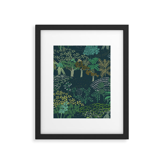 Italian landscape dark green Framed Art Print Gallery Image 1