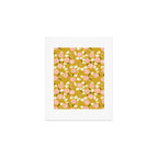 japanese Flowers light mustard Art Print Gallery Image 1
