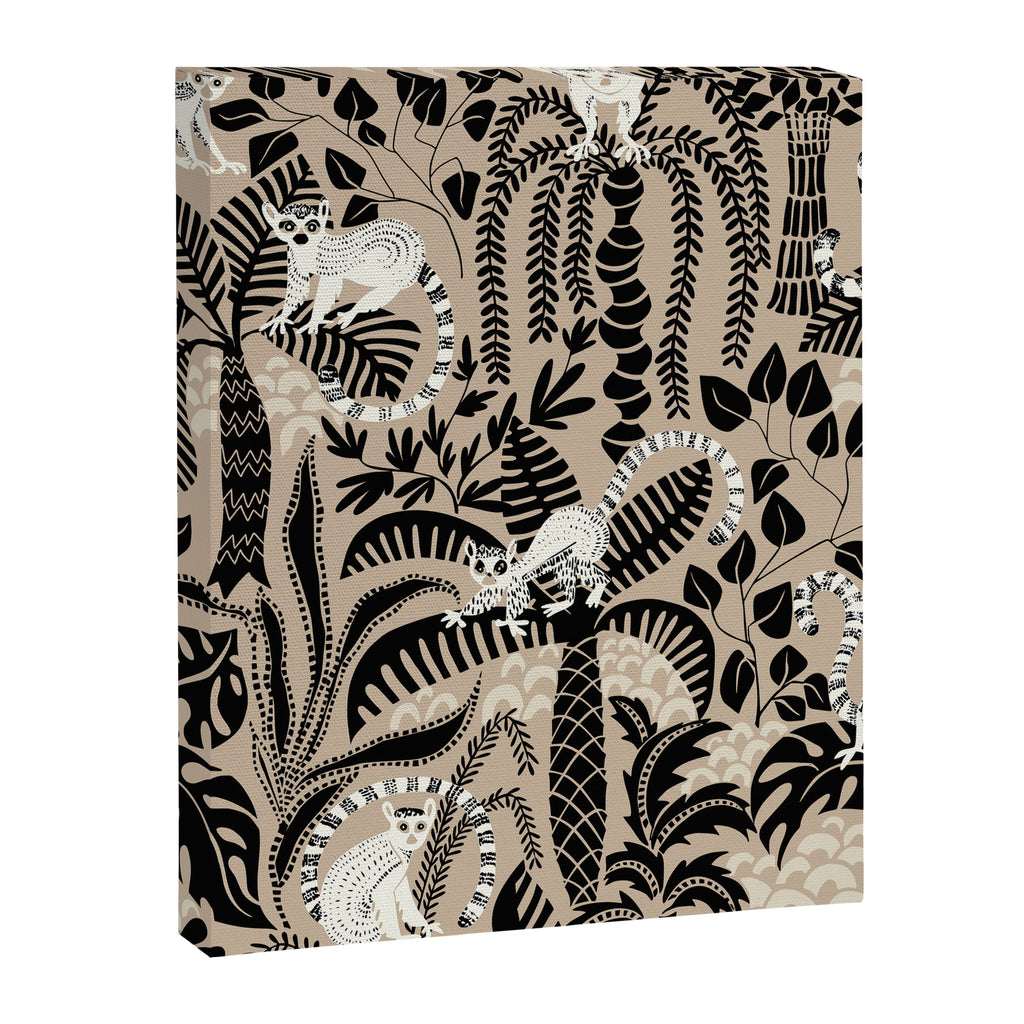 Jungle adventure bohemian black Canvas Print Gallery Image 6