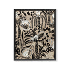 Jungle adventure bohemian black Framed Canvas Print Gallery Image 6