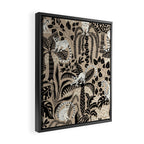 Jungle adventure bohemian black Framed Canvas Print Gallery Image 2