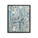 Jungle adventure chalky blue Framed Canvas Print Gallery Image 6