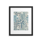 Jungle adventure chalky blue Framed Art Print Gallery Image 5