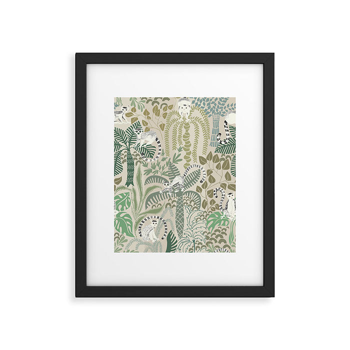 Jungle adventure natural green Framed Art Print Gallery Image 1