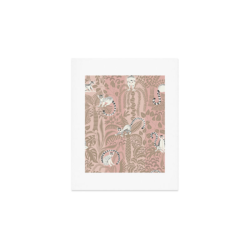 Jungle adventure neutral peach Art Print Gallery Image 1