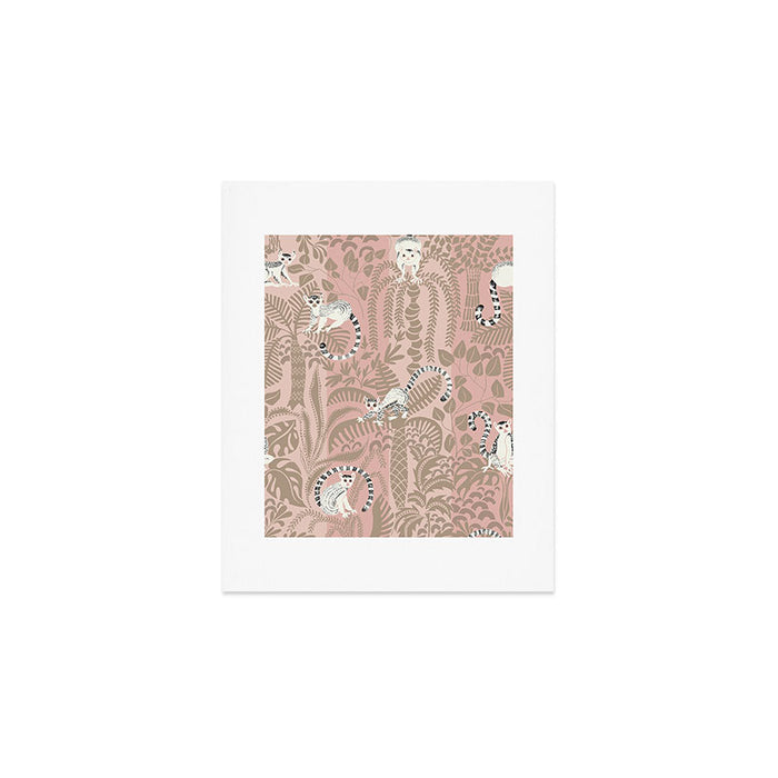 Jungle adventure neutral peach Art Print Gallery Image 1