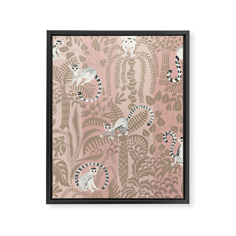 Jungle adventure neutral peach Framed Canvas Print Gallery Image 6