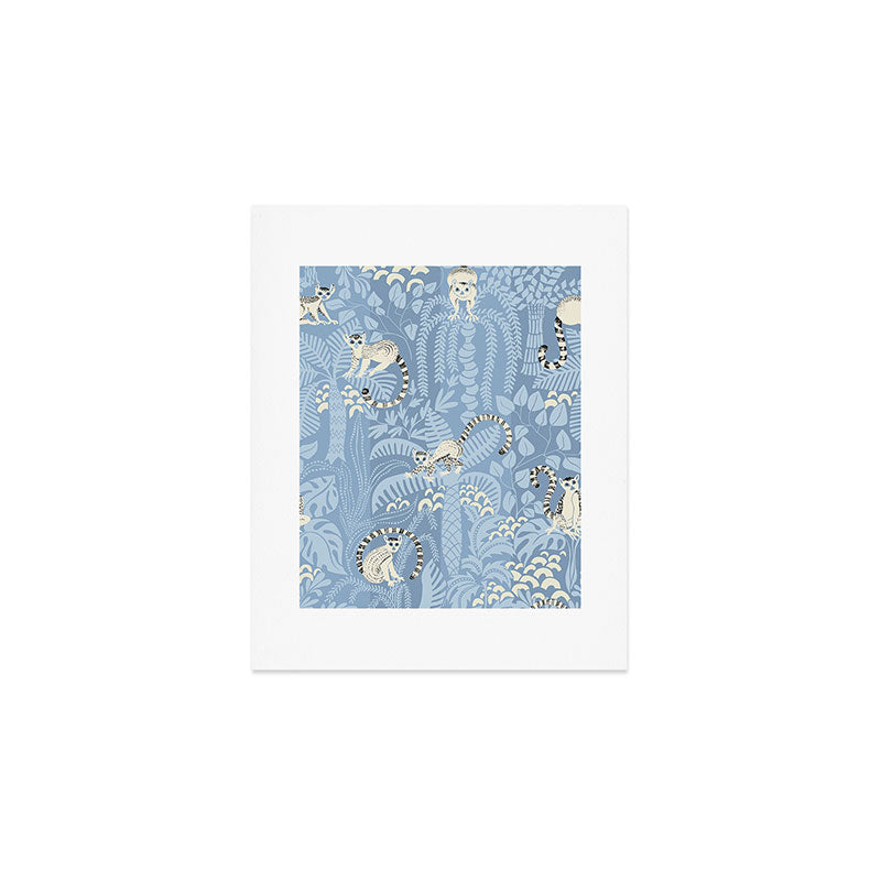 Jungle adventure sky blue Art Print Gallery Image 1