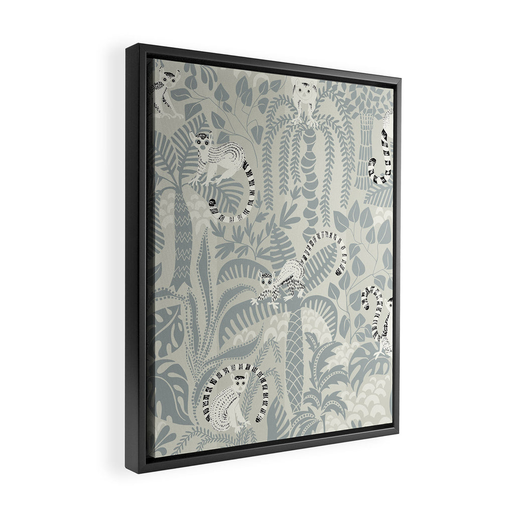Jungle adventure soft neutral Framed Canvas Print Gallery Image 2