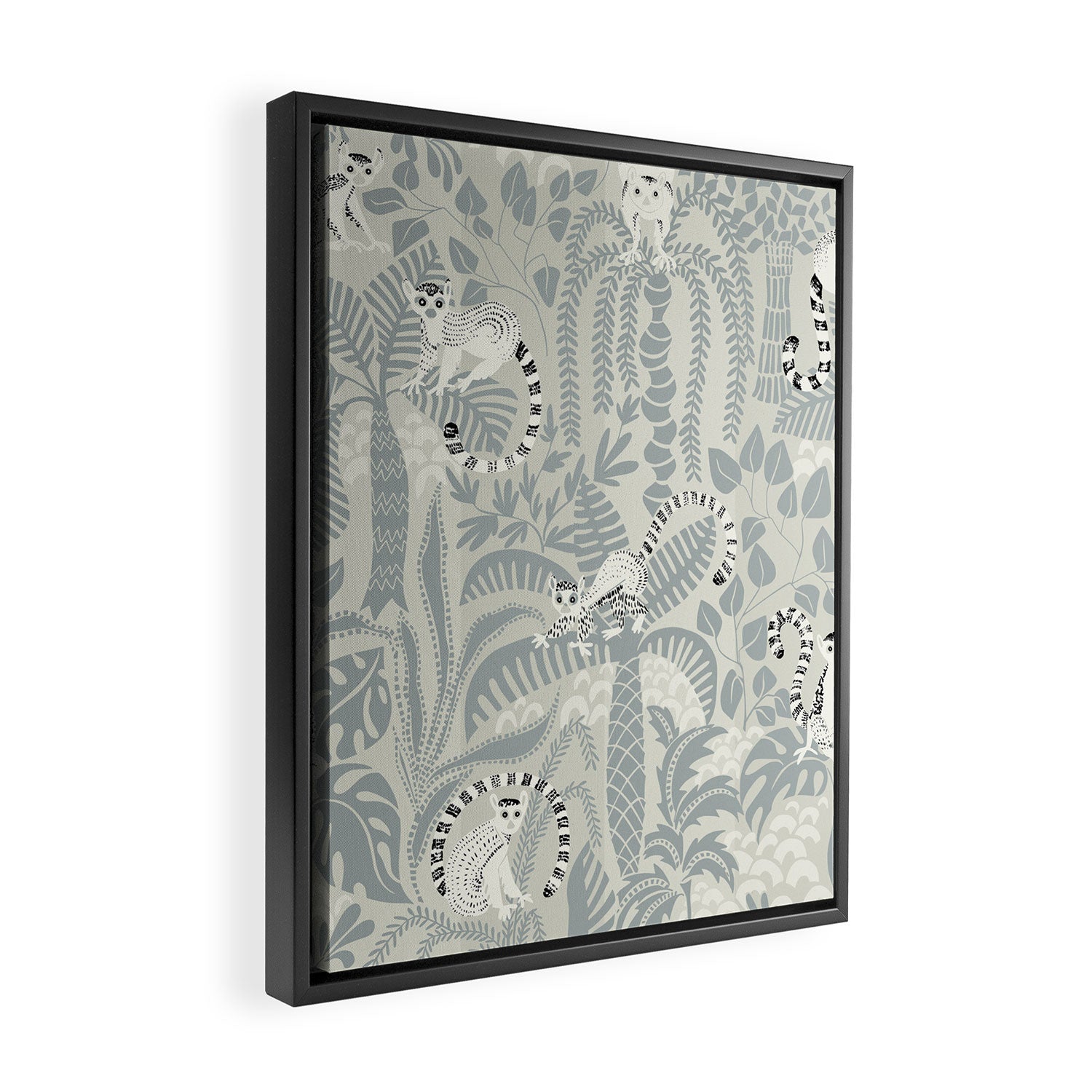 Jungle adventure soft neutral Framed Canvas Print Gallery Image 2