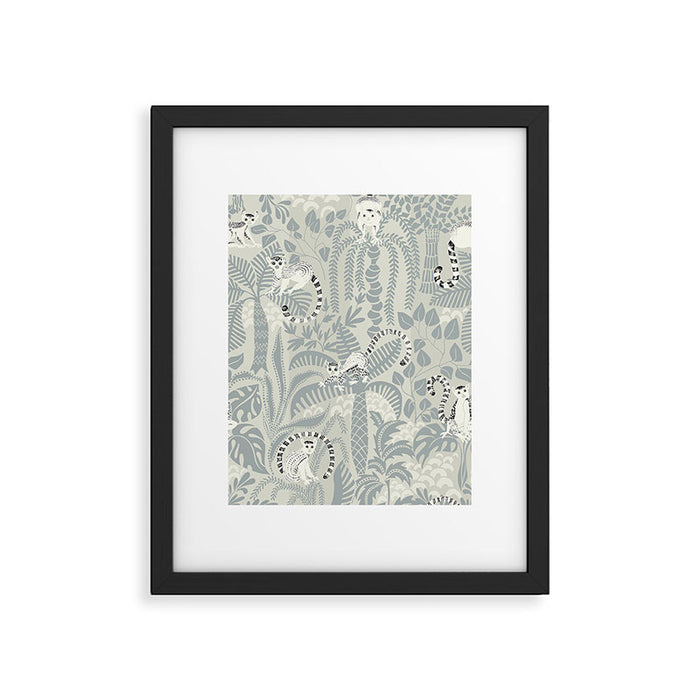 Jungle adventure soft neutral Framed Art Print Gallery Image 1