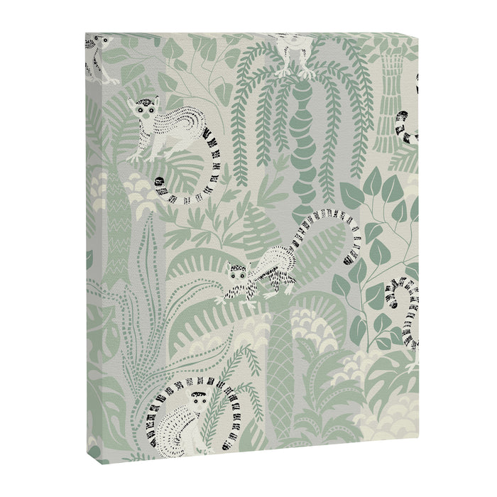 Jungle adventure soft sage green Canvas Print Gallery Image 1