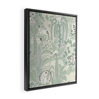 Jungle adventure soft sage green Framed Canvas Print Gallery Image 2