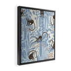 Jungle adventure striped blue Framed Canvas Print Gallery Image 2