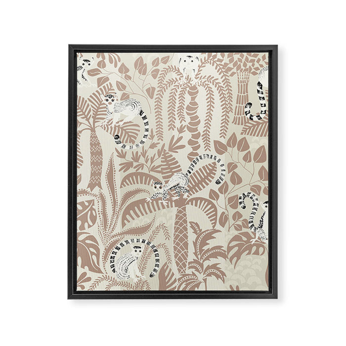 Jungle adventure warm earthy Framed Canvas Print Gallery Image 1