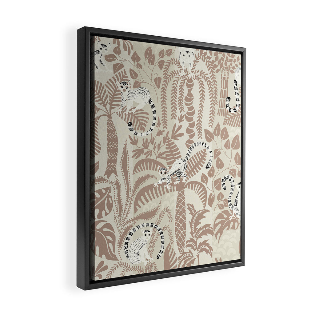Jungle adventure warm earthy Framed Canvas Print Gallery Image 2