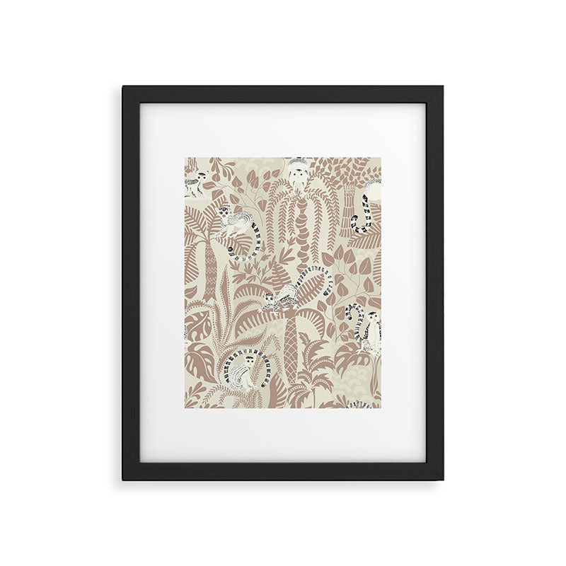 Jungle adventure warm earthy Framed Art Print Gallery Image 5