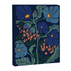 Klimt flower dark blue Canvas Print Gallery Image 6