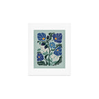 Klimt flowers light blue Art Print Gallery Image 1