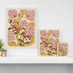 Klimt flowers  soft rose Canvas Print Gallery Image 3