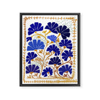Klimts always blooming good mood bright blue Framed Canvas Print Gallery Image 6