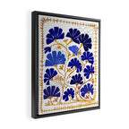 Klimts always blooming good mood bright blue Framed Canvas Print Gallery Image 2