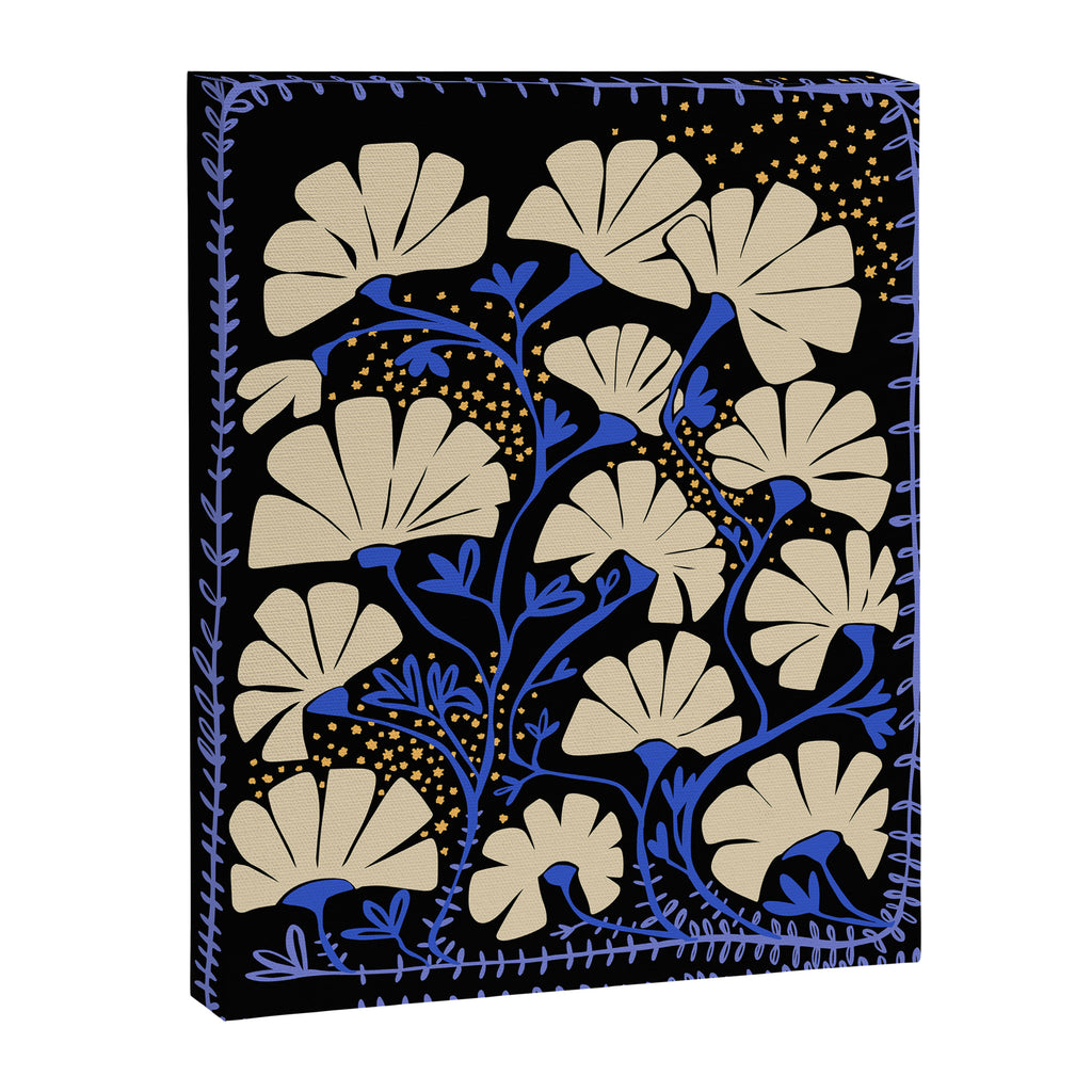 Klimts always blooming good mood deep black Canvas Print Gallery Image 6