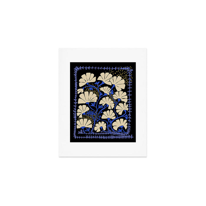 Klimts always blooming good mood deep black Art Print Gallery Image 1
