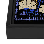 Klimts always blooming good mood deep black Framed Canvas Print Gallery Image 3