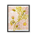 Light Backyard flower modern floral illustration  Framed Canvas Print Gallery Image 6