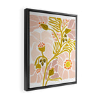 Light Backyard flower modern floral illustration  Framed Canvas Print Gallery Image 2