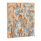 Linocut flower meadow blush Canvas Print Gallery Image 6