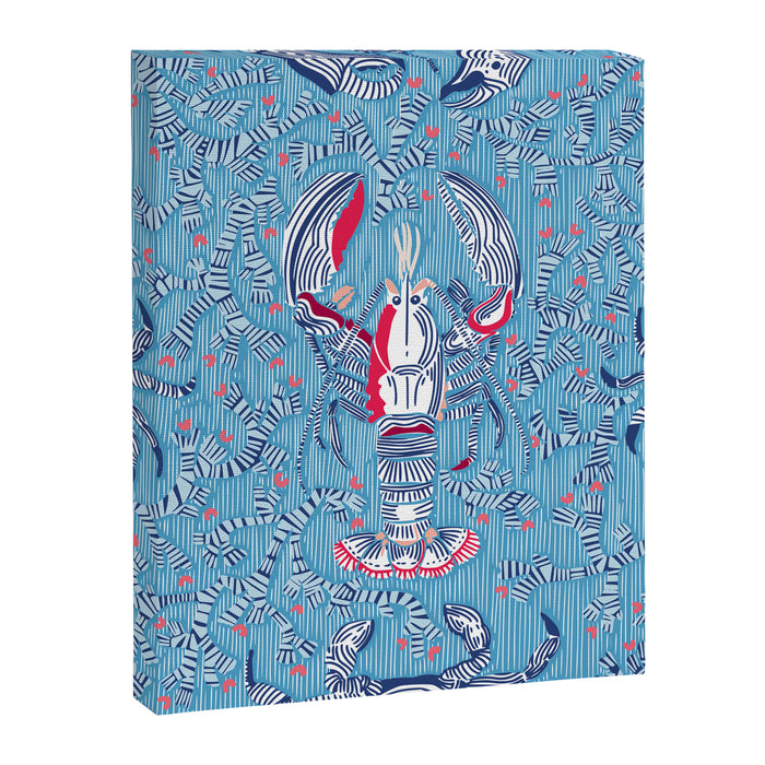 Lobster and crab coastal nostalgia summer blue Canvas Print Gallery Image 1