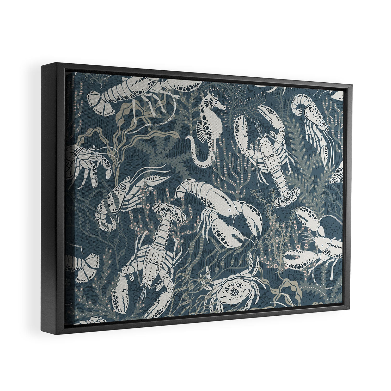 Lobster and friends Framed Canvas Print Gallery Image 2