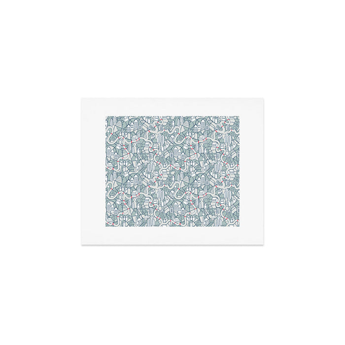 ma ville mon amour; City life collection blue teal  Art Print Gallery Image 1
