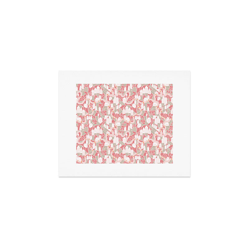 ma ville mon amour; City life collection pearl pink  Art Print Gallery Image 1