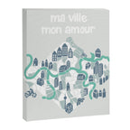 ma ville mon amour; City life collection soft grey  Canvas Print Gallery Image 6