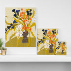 Matisse Flower Vase modern Illustration mustard yellow Canvas Print Gallery Image 3