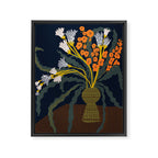 Matisse Flower Vase modern Illustration dark Framed Canvas Print Gallery Image 6