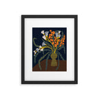Matisse Flower Vase modern Illustration dark Framed Art Print Gallery Image 5